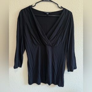 Banana Republic Black V-Neck Blouse